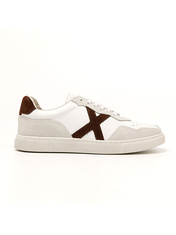 John May Kadın Sneaker ( Günlük) RC-25Y-006-M44 Beyaz Cilt-Bordo Süet