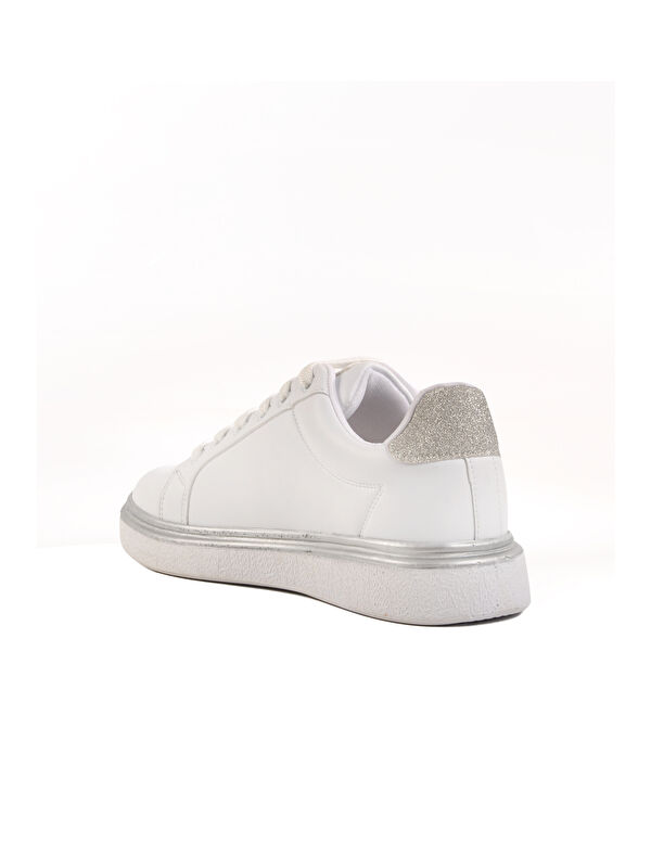 Beyaz Bağcıklı Kadın Spor Ayakkabı 707 Z - Görsel 5