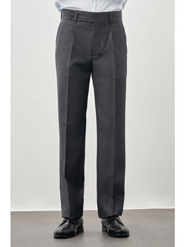 İMZA Füme Pamuklu Yandan Cepli Classic Slim Fit Modelli Erkek Pantolon 1003245171
