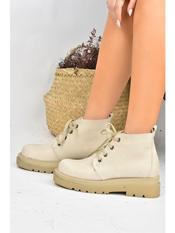 L9960338 Bej Kadın Bot - Görsel 3