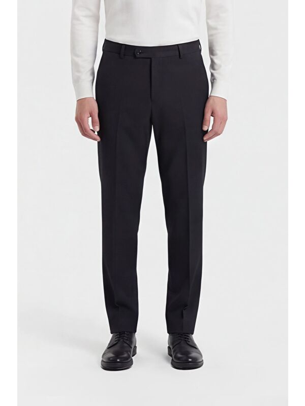 Sabri Özel Giotelli Erkek Siyah Dar Kesim Slim Fit Yan Cep Normal Bel Pantolon