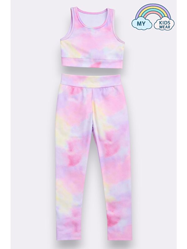 My Kids Wear Kız Çocuk Çok Amaçlı Desenli Mayo & Spor Takımı 12450