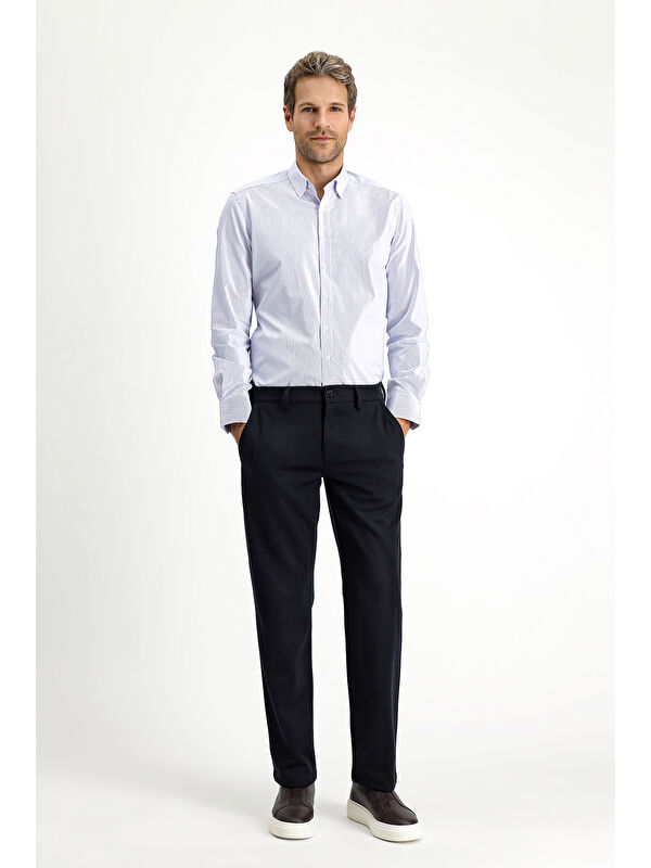 Kiğılı Slim Fit Dar Kesim Elastanlı Örme Klasik Kumaş Pantolon