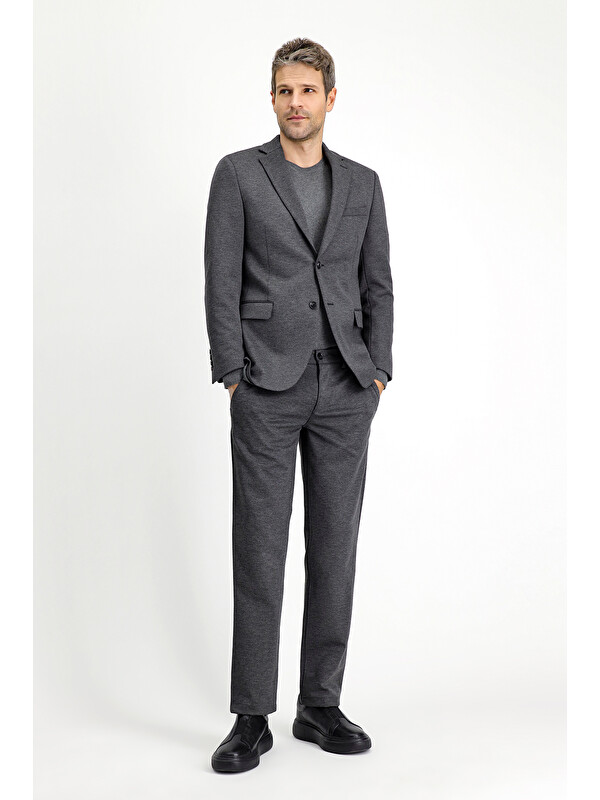 Kiğılı Slim Fit Dar Kesim Elastanlı Örme Klasik Kumaş Pantolon