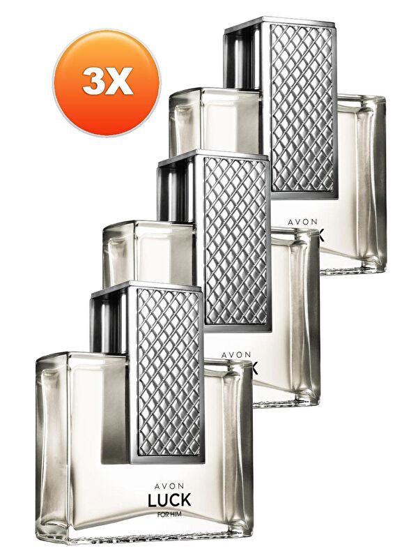 AVON Luck Erkek Parfüm Edt 75 Ml. Üçlü Set