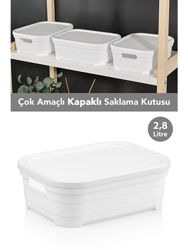 Meleni Home 1 Adet Kapaklı Dekoratif Piramit Saklama Kutusu