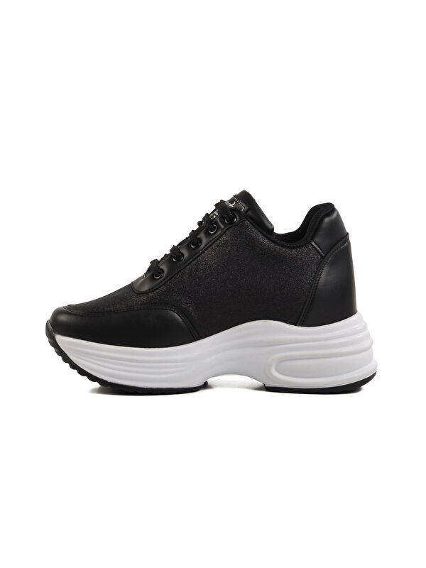 Siyah Yüksek Taban Kadın Spor Ayakkabı 6031 Z - Görsel 3