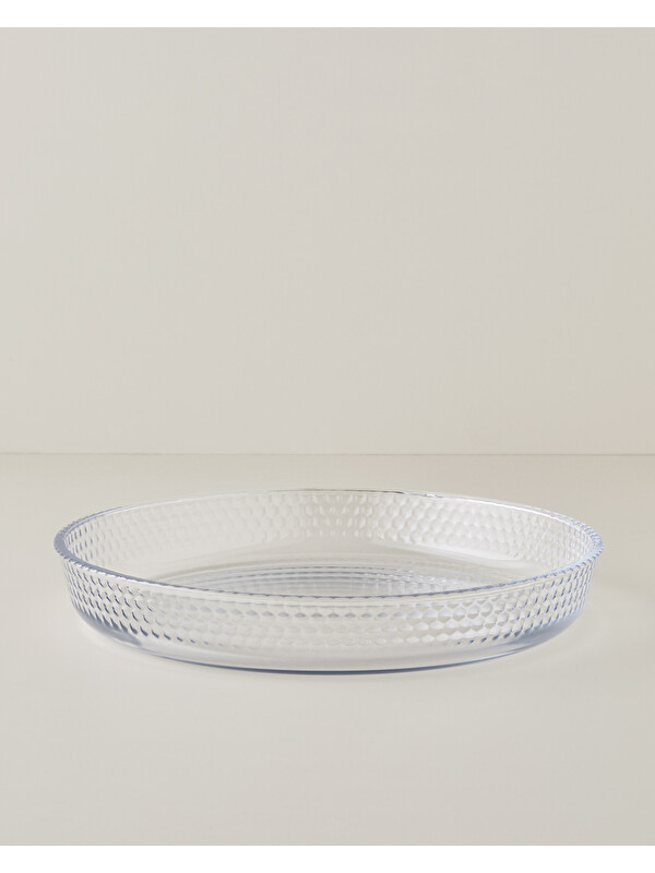 English Home Bake&Serve Cam Yuvarlak Fırın Kabı 32x4,5 cm Şeffaf
