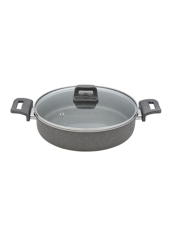 Mehtap Granit Karnıyarık Tenceresi - Gri - 28 cm