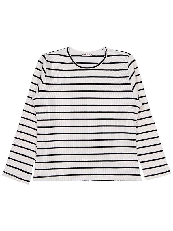 Civil Girls Kalın Çizgili 10-13 Yaş Sweatshirt