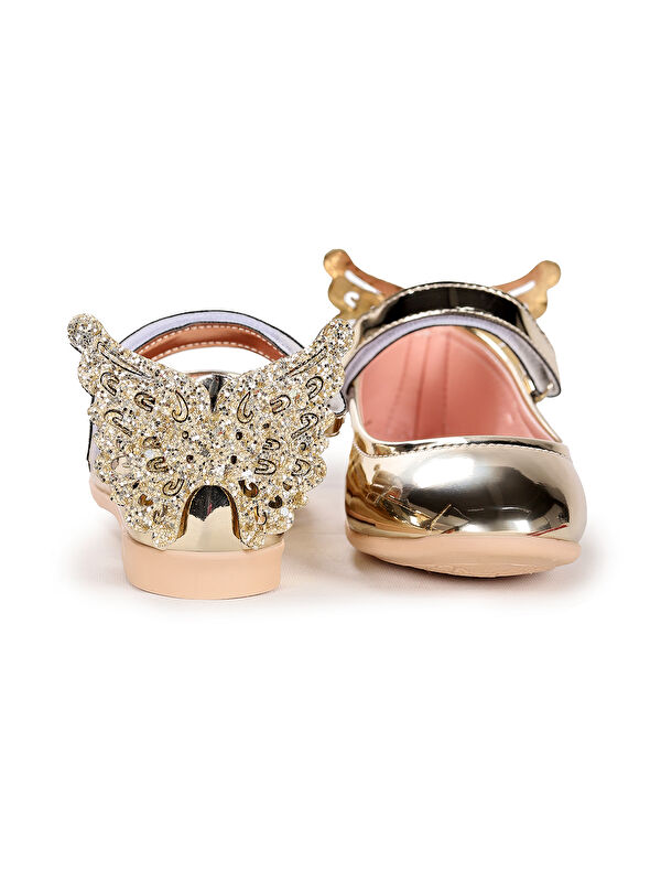 Friga Ayna Kelebek Cırtlı Kız Çocuk Babet Ayakkabı - Görsel 5