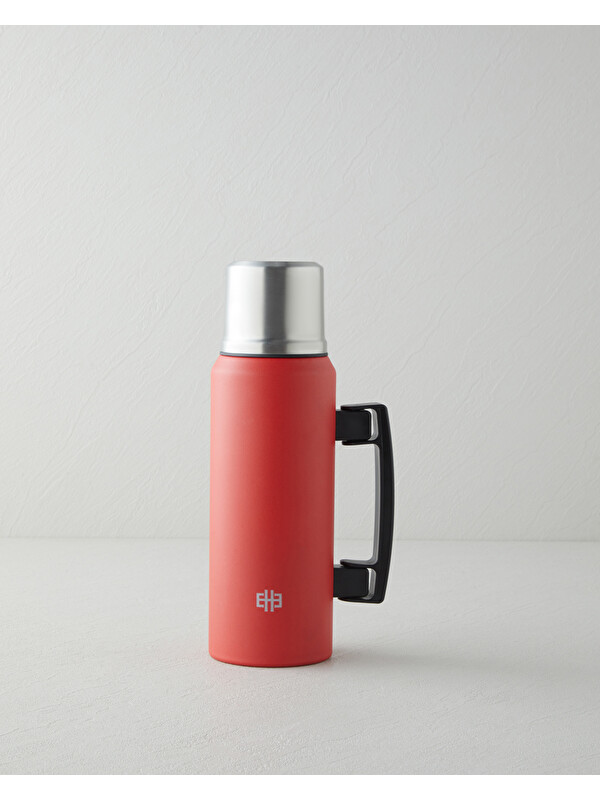 English Home Good Mood HeatLock Çelik Bardaklı Termos 1 Litre Kırmızı