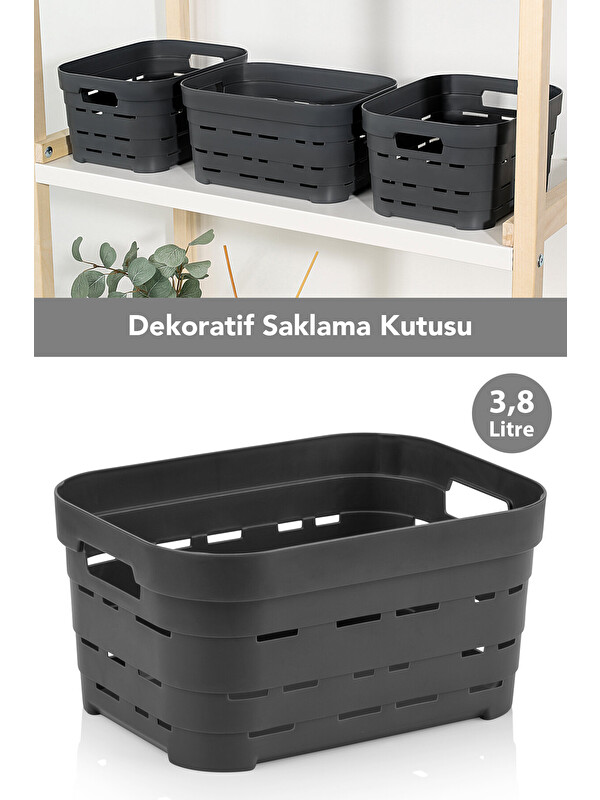 Meleni Home Delikli Dekoratif Piramit Saklama Kutusu