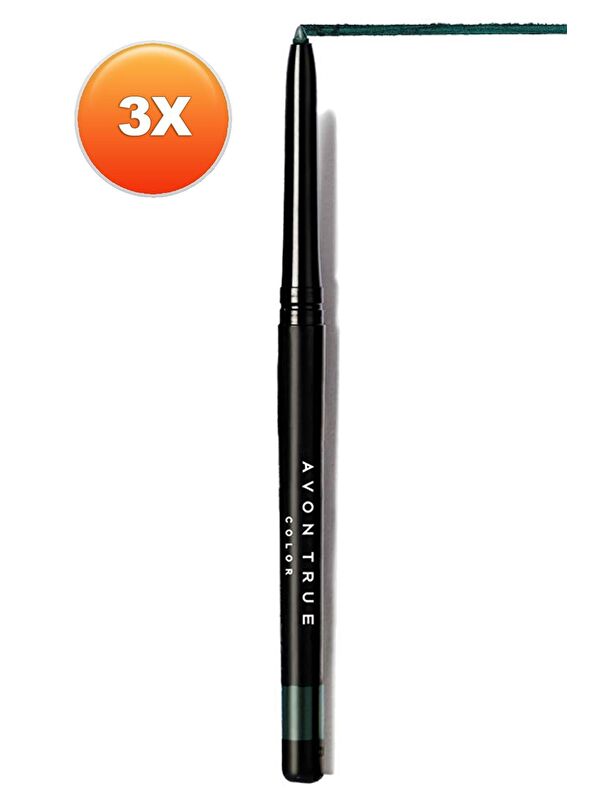 AVON Glimmersticks Pırıltılı Asansörlü Suya Dayanıklı Göz Kalemi Emerald Glow Üçlü Set
