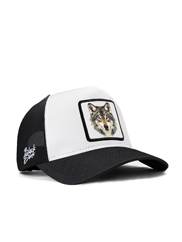 BlackBörk Logolu Siyah-Beyaz Trucker Şapka
