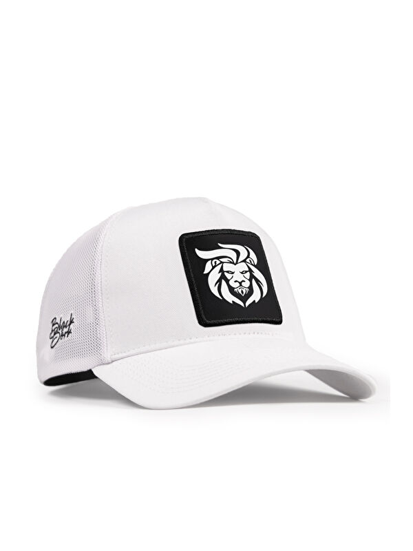 BlackBörk Aslan Logolu Beyaz Trucker Şapka