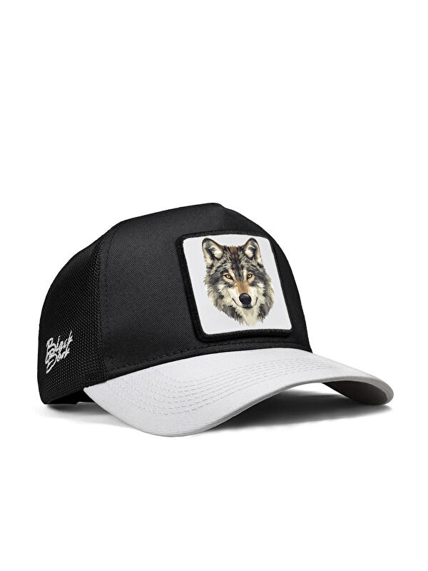 BlackBörk Logolu Beyaz-Siyah Trucker Şapka