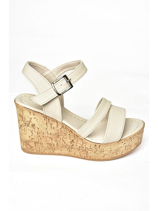 S9960612 Bej Kadın Dolgu Topuklu Ayakkabı - Görsel 2