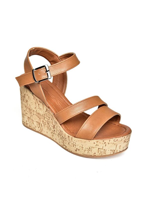 S9960612 Taba Kadın Dolgu Topuklu Ayakkabı - Görsel 3