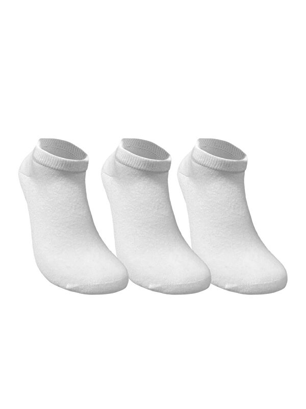Skadi Mons Bambu Ankle 3 Parça Unisex Beyaz Patik Çorap
