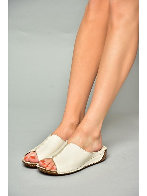 P5550640 Bej Kadın Terlik - Görsel 5