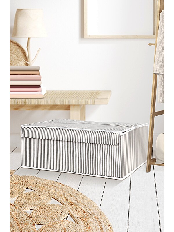 Meleni Home Kapaklı Çok Amaçlı Hurç Saklama Kutusu 50x40x19 cm