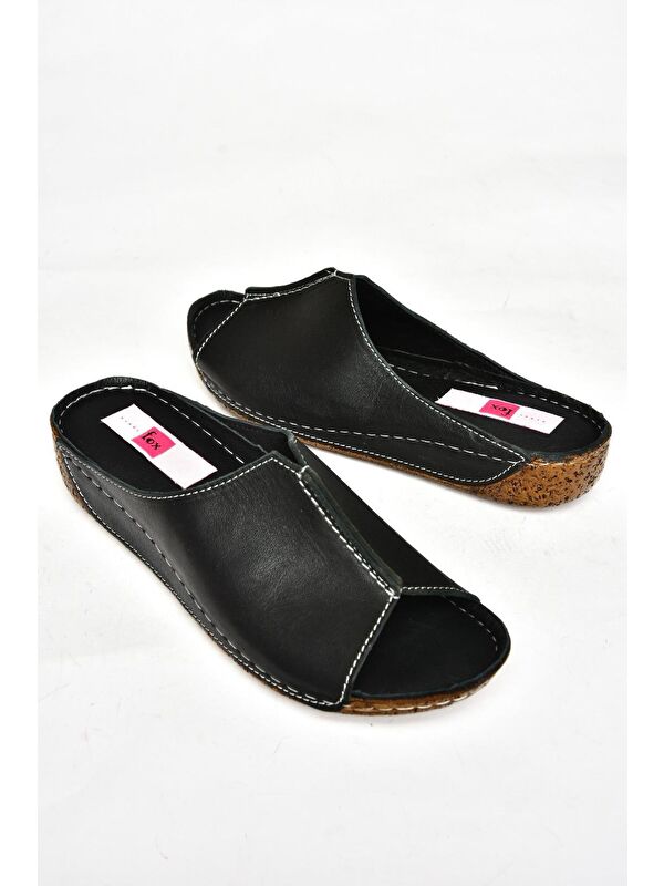 P5550640 Siyah Kadın Terlik - Görsel 4