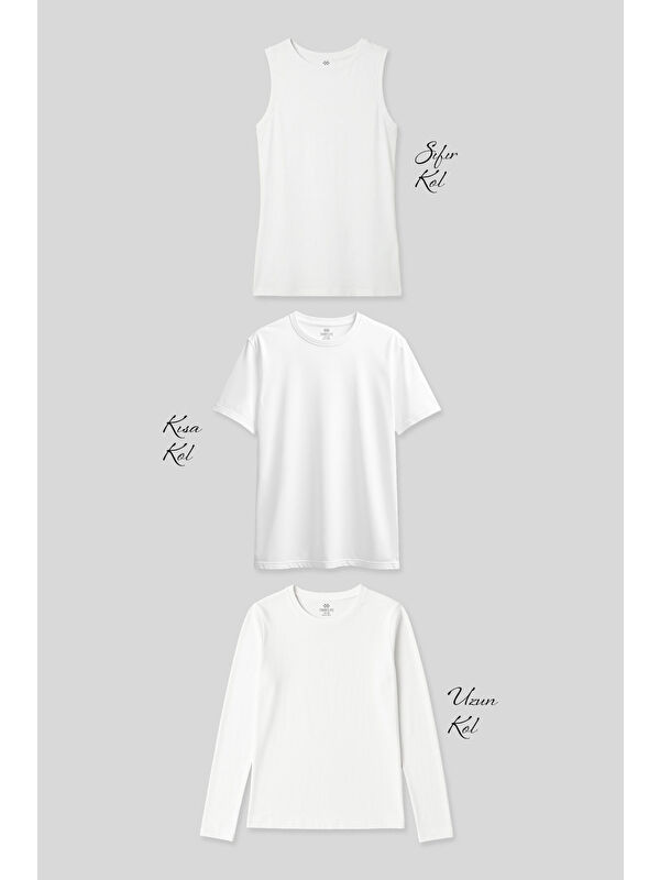 Tommylife Basic O Yaka 3’lü Paket Beyaz Kadın T-Shirt