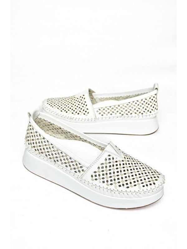 S5400115 Beyaz Kadın Ayakkabı - Görsel 4