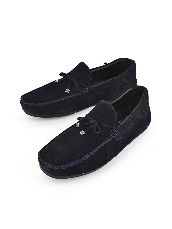 Erkek Hakiki Deri Ayakkabı 1511007ZB012 Lacivert - Görsel 6