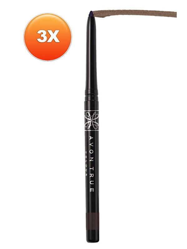 AVON Glimmersticks Pırıltılı Asansörlü Suya Dayanıklı Göz Kalemi Brown Sugar Üçlü Set