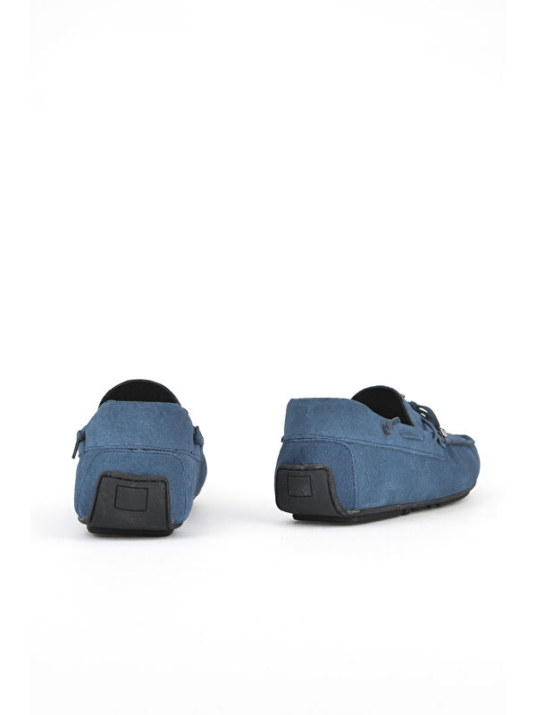 Erkek Hakiki Deri Ayakkabı 1511007ZB012 Mavi - Görsel 4