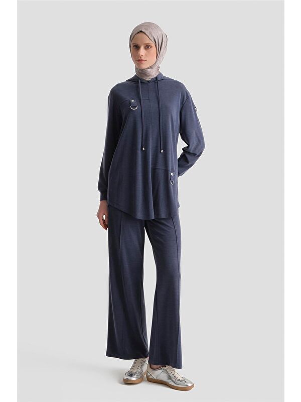 ARMİNE Kapüşonlu Örme Takım 25Kd4386 Lacivert