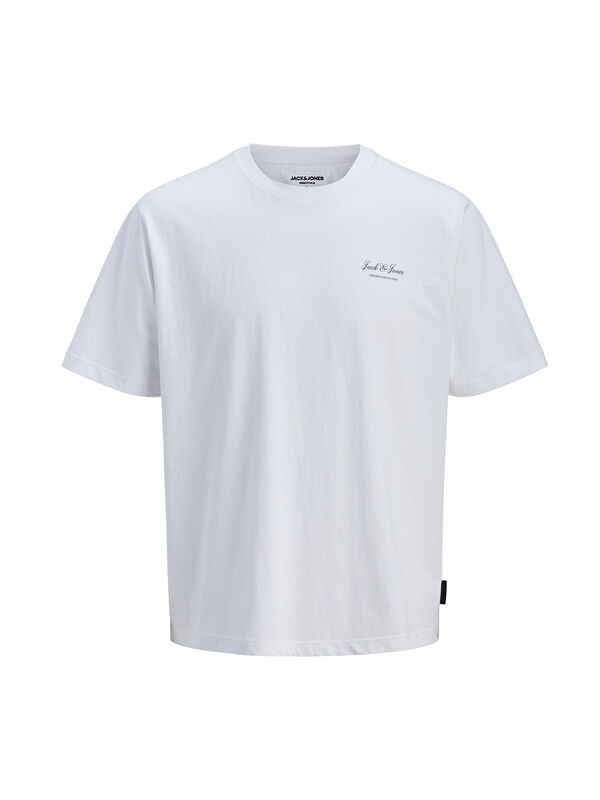 Jack & Jones Plus Büyük Beden Pamuklu Regular Fit Bisiklet Yaka T Shirt 12289683