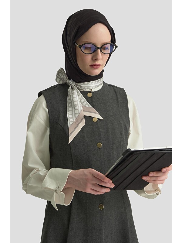 ARMİNE Fitted Yelekli Takım 25Kd1307 Antrasit