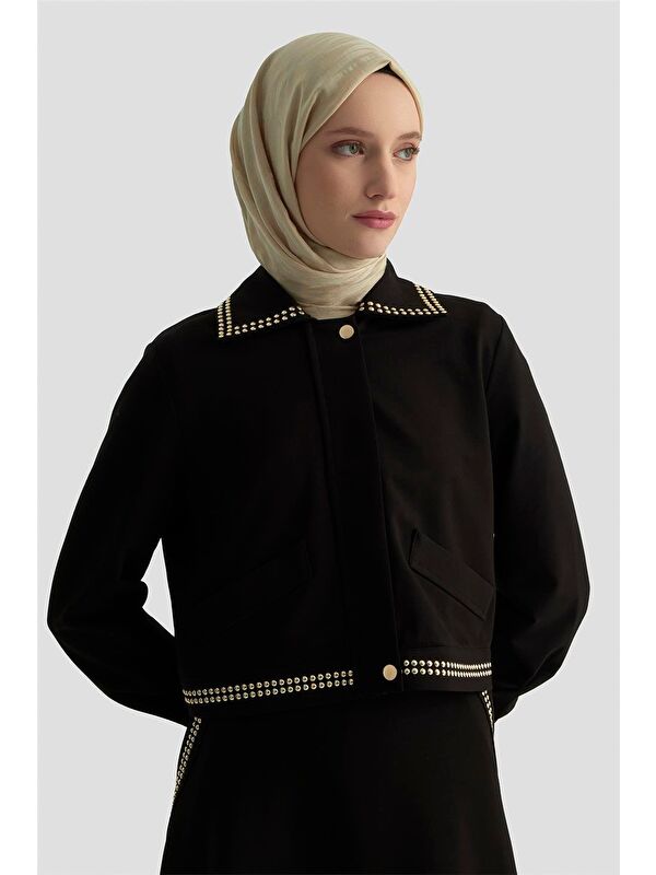 ARMİNE Trok Ceketli Örme Takım 25Kd4036 Siyah