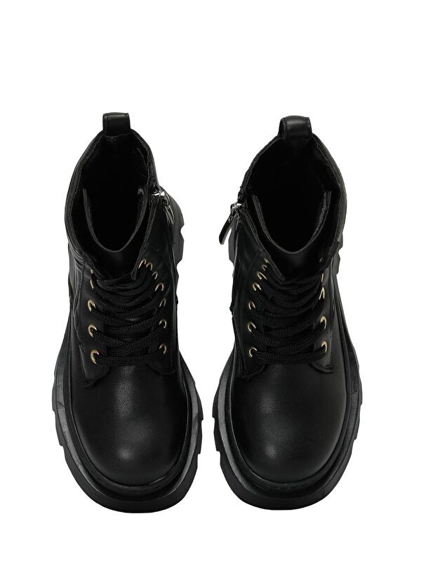 TUNK F 3PR Siyah Kız Çocuk Biker Bot - Görsel 5