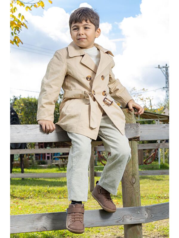 Smart Walker High Top Kahverengi Meşe Barefoot Çocuk Bot - Görsel 5