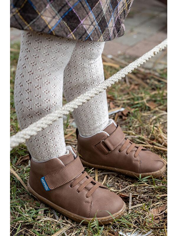 Smart Walker High Top Kahverengi Meşe Barefoot Çocuk Bot - Görsel 6