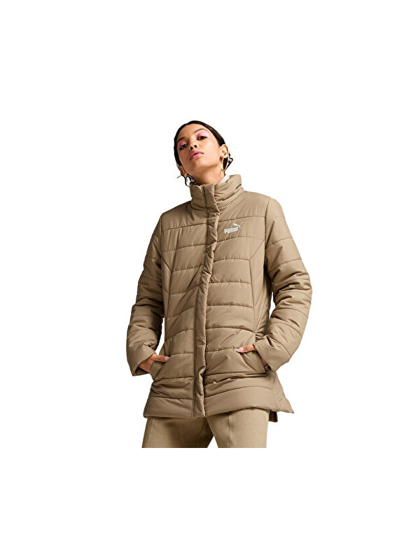 Puma Ess+ Padded Jacket Kadın Günlük Mont 67536467 Kahverengi