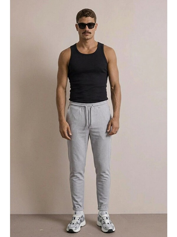 Comstar Erkek Basic Trend Bel Lastikli A.Gri Bol Pantolon