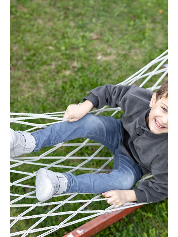 Smart Walker High Top Süper Mat Havalı Gri Barefoot Çocuk Bot - Görsel 5