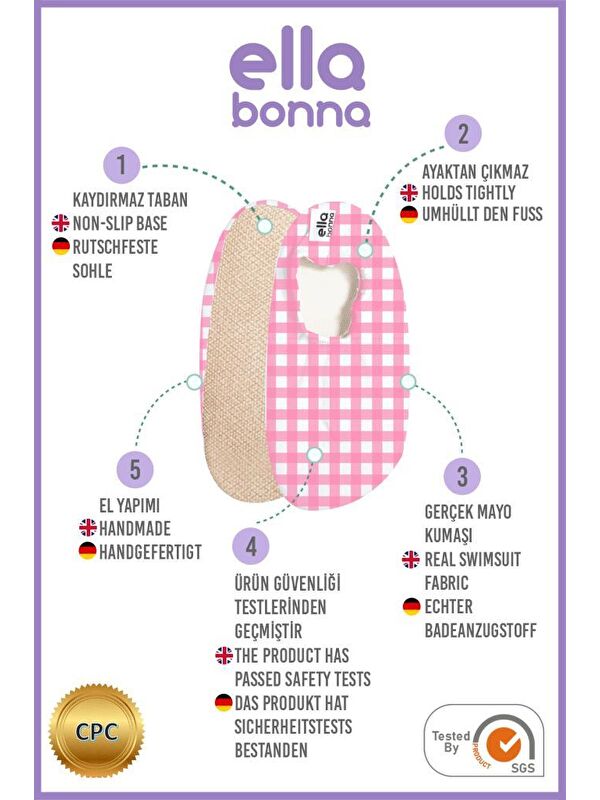 Bebek Çocuk Deniz Ayakkabısı, Kaydırmaz Taban, Unisex Havuz Patiği - Görsel 4