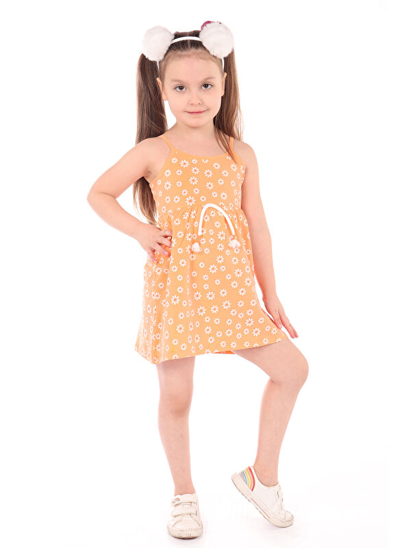 Toontoykids Kız Çocuk Komple Baskılı Elbise