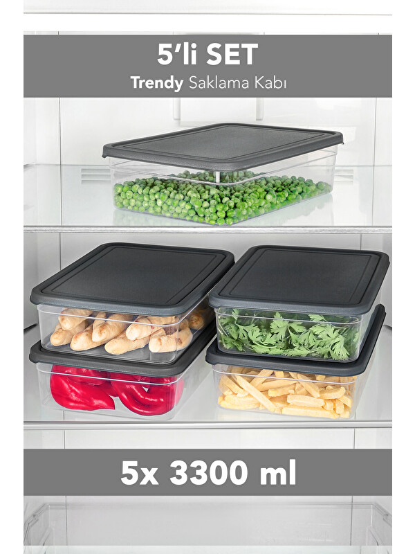 Meleni Home 5'li Saklama Kabı 3300 ml