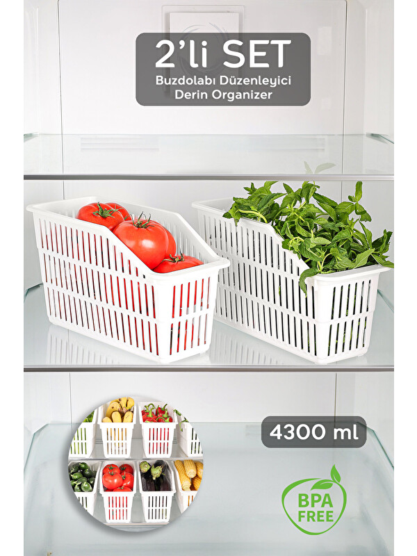 Meleni Home 2 Adet Meyve Sebze Sepeti
