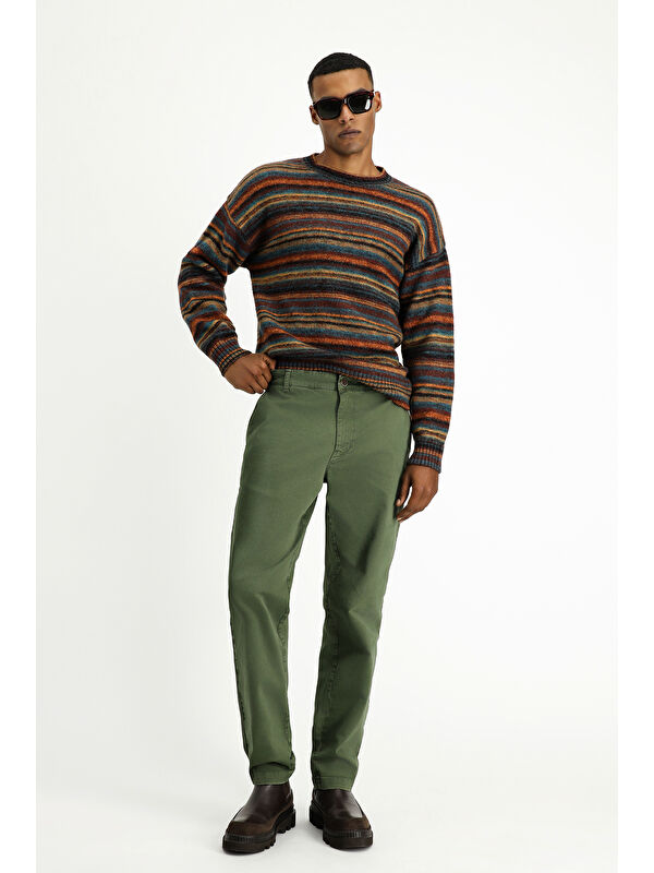 Kiğılı Regular Fit Elastanlı Kanvas / Chino Pantolon