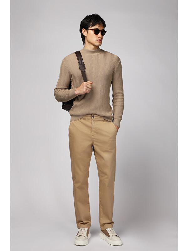 Kiğılı Regular Fit Elastanlı Kanvas /  Chino Pantolon