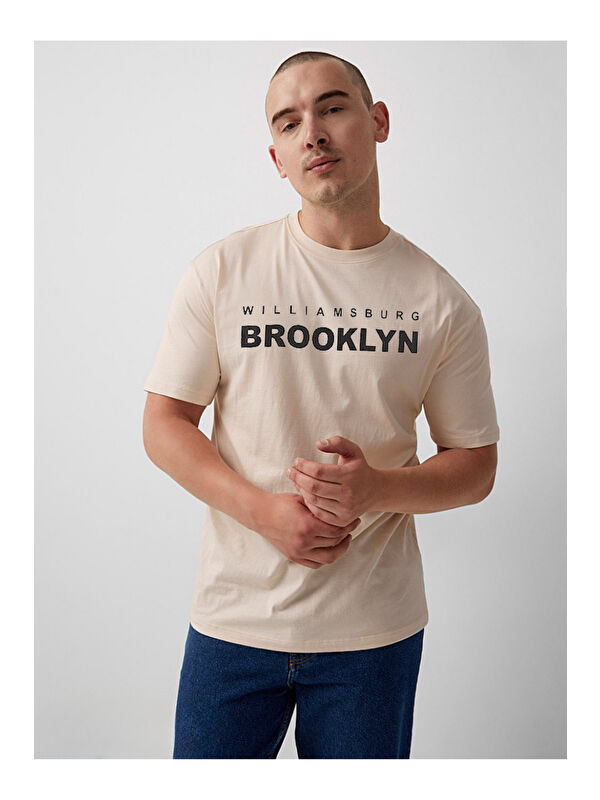 Süperlife Erkek Bisiklet Yaka Willams.Brooklyn Baskılı Tişört SPR25TS31