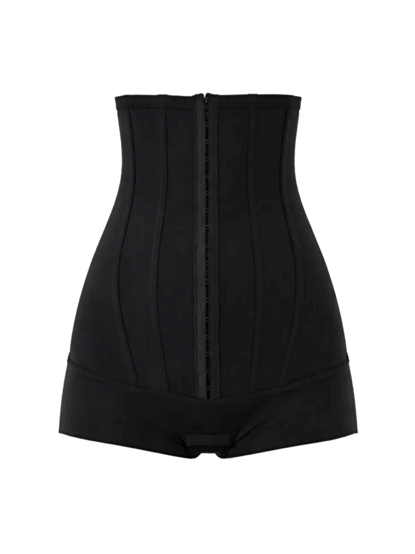 C&City C12824 Balenli Yüksek Bel Slip Korse Siyah